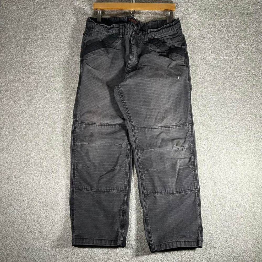 Vintage grey ripstop double knee tech workwear carpenter pants Size 38x28